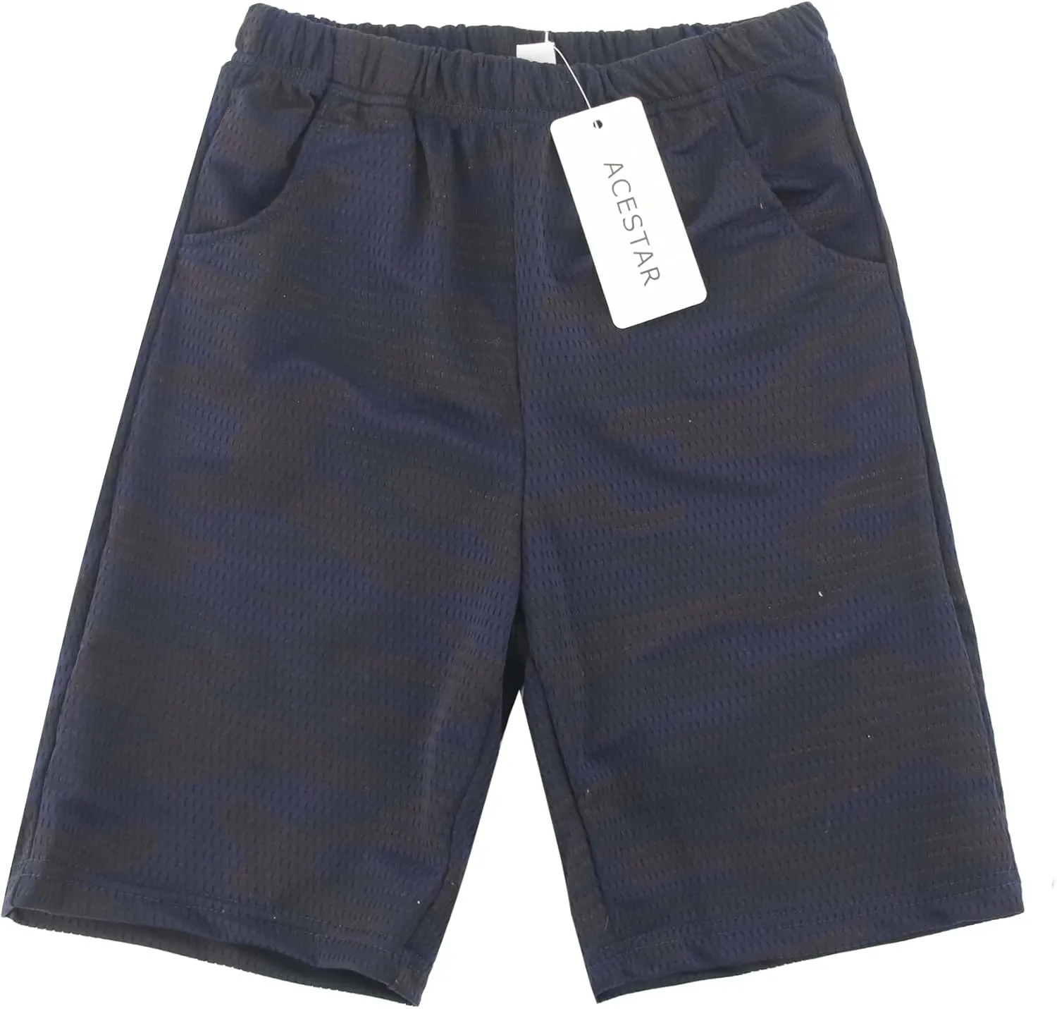 ACESTAR Boys Camouflage Athletic Shorts - Quick Dry Active Youth Printed Camo Core Mesh Sport Shorts with Pockets