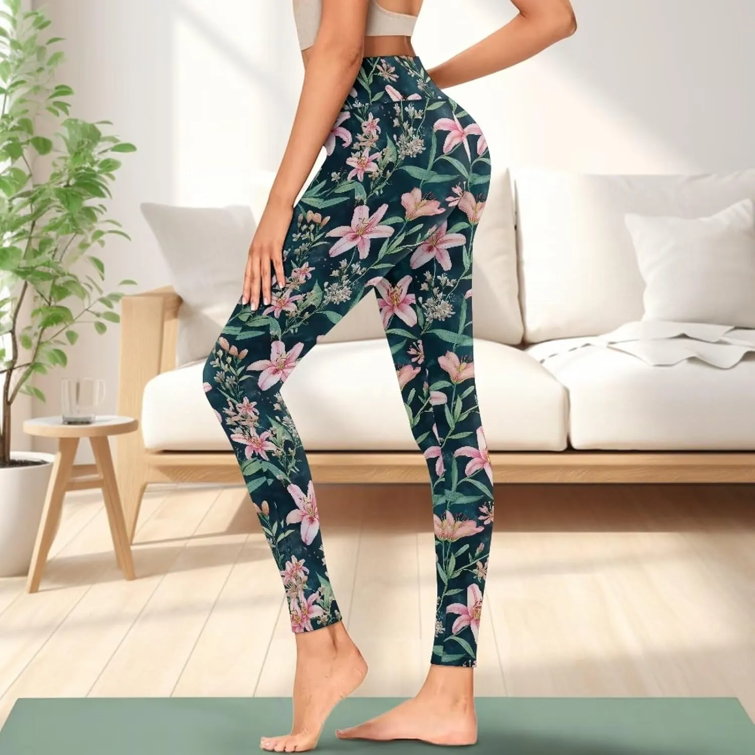 AFPANQZ Women's Yoga Leggings with Pockets Seamless Yoga Pants Casual Running Dance Sports High Waist Long Activewear