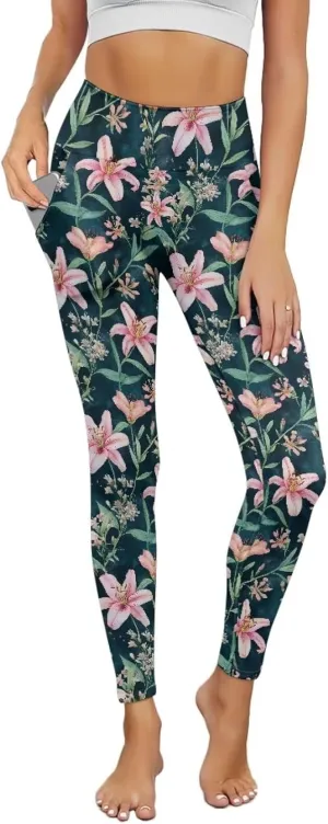 AFPANQZ Women's Yoga Leggings with Pockets Seamless Yoga Pants Casual Running Dance Sports High Waist Long Activewear