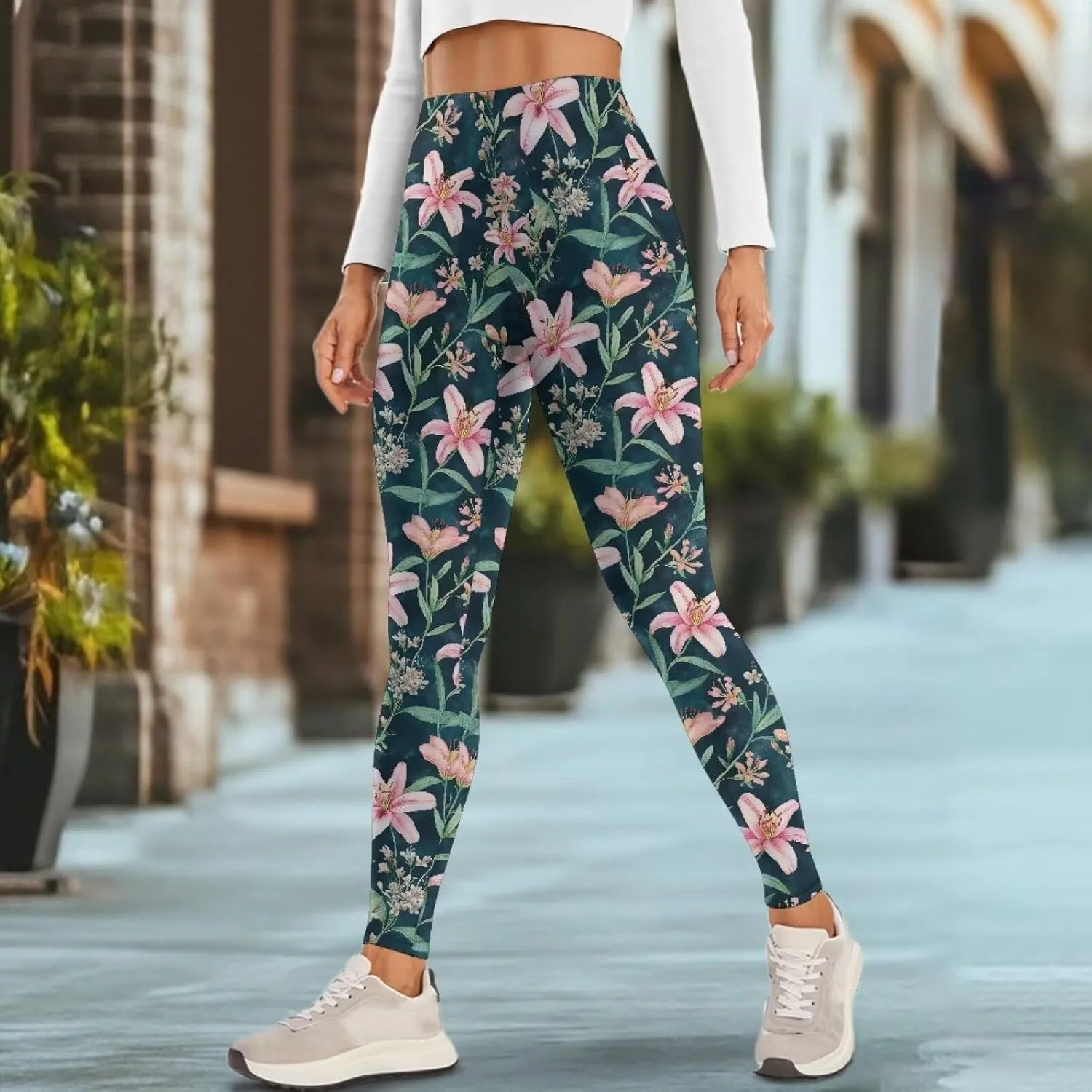 AFPANQZ Women's Yoga Leggings with Pockets Seamless Yoga Pants Casual Running Dance Sports High Waist Long Activewear