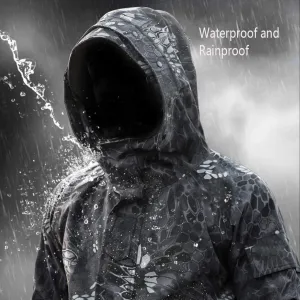 ASFD Outdoor Jackets Waterproof Jacket Mens 3 in 1 Jackets Softshell Raincoat Hooded Fleece Inner Jackets Windbreake Softshell Jacket (Color : F, Size : XL)