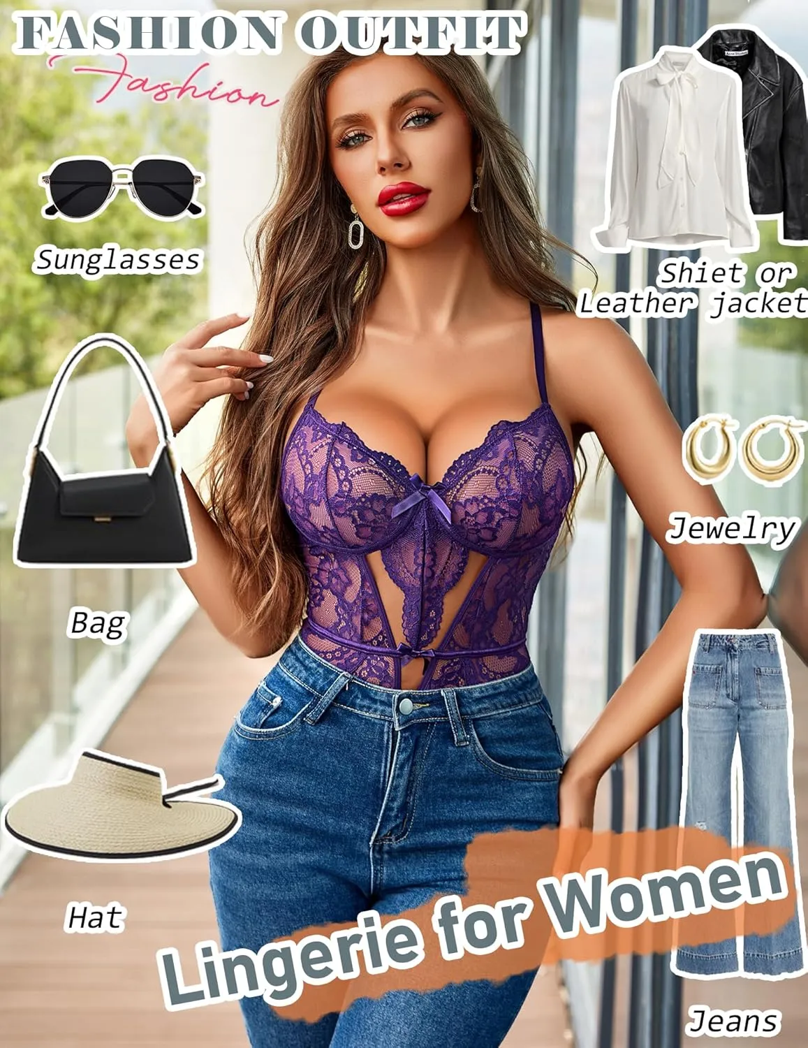 Avidlove Womens Lingerie Floral Lace Bodysuit Cross-Back Straps Teddy One Piece Babydoll S-XXL