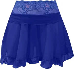babydoll lingerie for women Mini Pleated Skirts for Women Mini Plaid Skirt Short Skirts a Line Skater Skirt for Lingerie Schoolgirl corset lingerie, Large, Zmd-blue