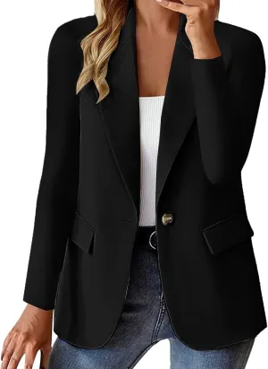 Blazers for Women 2024 Fall Fashion Business Casual Outfits Long Sleeve Women's Blazers & Suit Jackets Lightweight