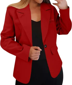 Blazers for Women 2025 Business Casual Lightweight Suit Jackets Long Sleeve Slim Fit One Button Office Blazers