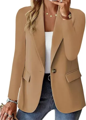 Blazers for Women Business Casual Long Sleeve Jackets Work Casual Blazer Suit Lightweight Elegant Open Front Jacket