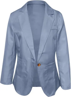 Blazers for Women Business Casual Long Sleeve One Button Open Front Suit Jackets Fashion Dressy Work Office Outfits