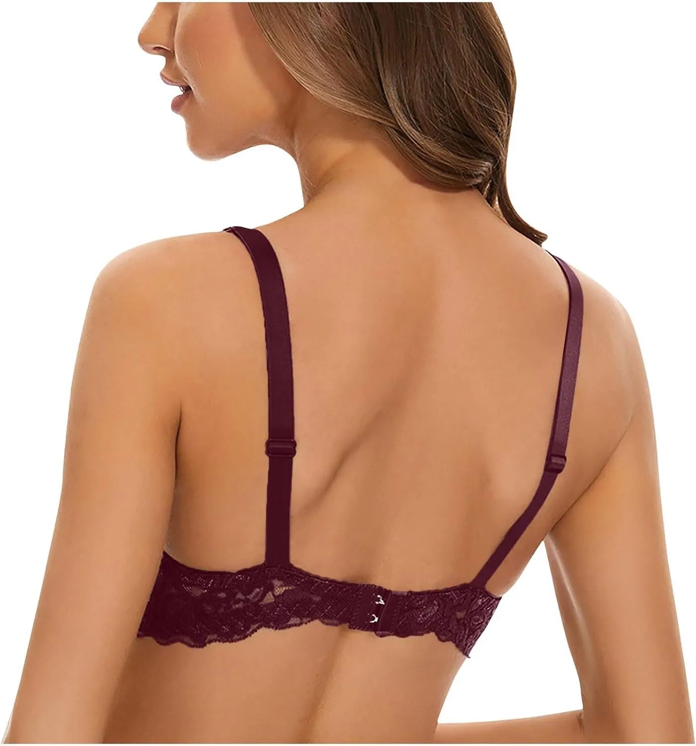 Bras for Older Women No Underwire Lace Full Coverage Wireless Bralettes Push Up Wirefree Lounge Everyday Brassiere
