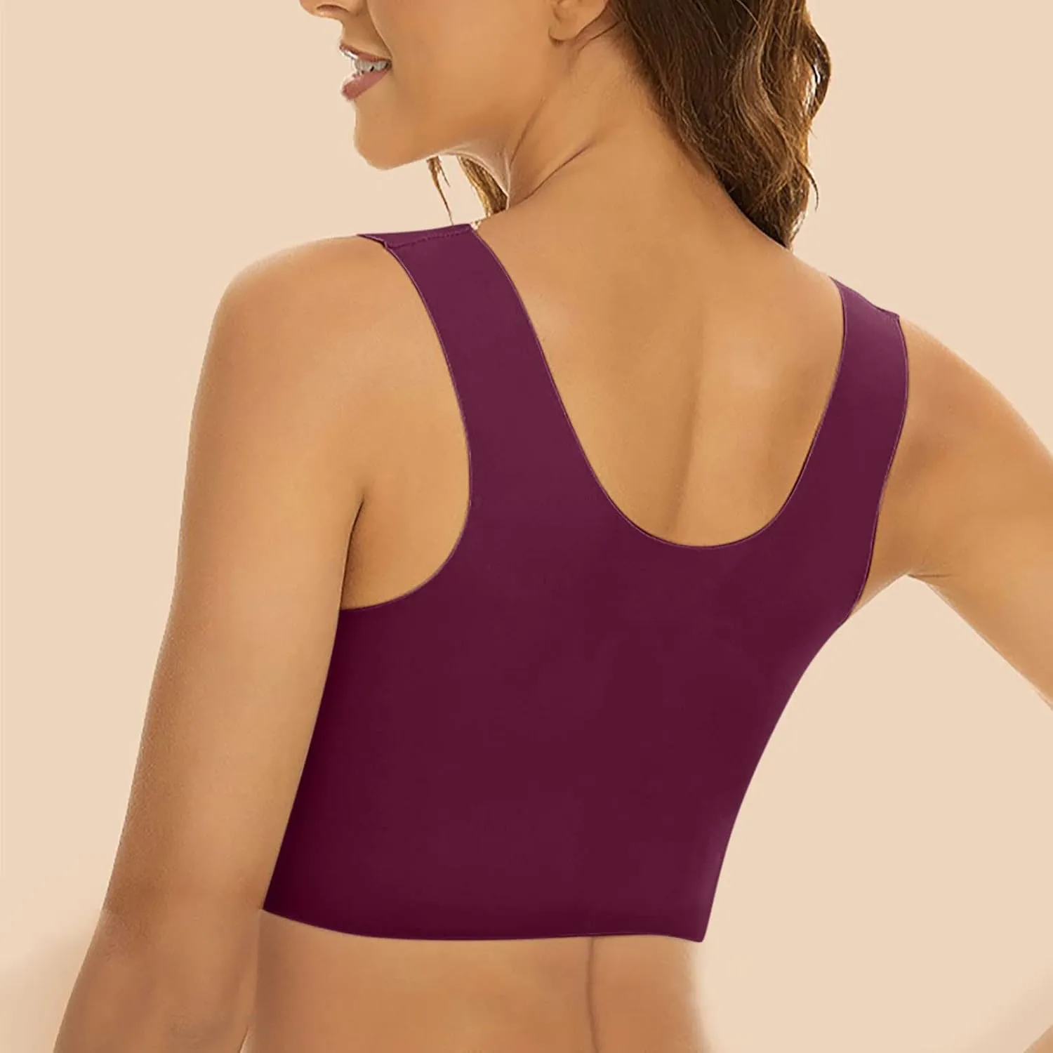 Bras for Women No Underwire Push Up Bras Wireless Bra Padded Soft Comfort Bras Underwire T-Shirt Bra