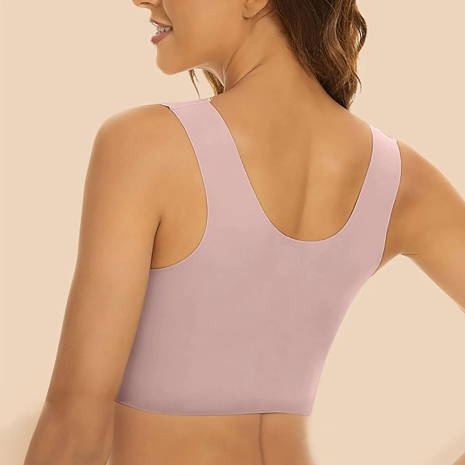 Bras for Women No Underwire Push Up Bras Wireless Bra Padded Soft Comfort Bras Underwire T-Shirt Bra