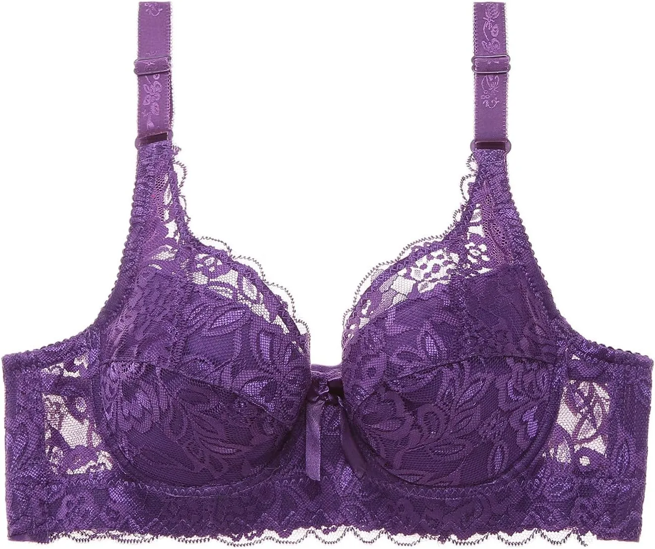 Bras for Women Wireless Full Coverage T Shirt Bra No Underwire V Neck Lace Lift Bralette Comfort Seamless Bra