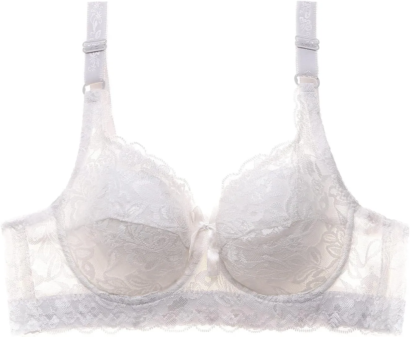 Bras for Women Wireless Full Coverage T Shirt Bra No Underwire V Neck Lace Lift Bralette Comfort Seamless Bra