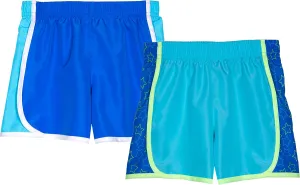 Cheetah Girls 2 Pack Active Running Athletic Gym Shorts Set Workout Activewear Lightweight for Teen Girls Kids Sports