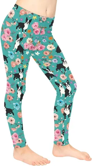 COEQINE Girls’ Leggings, Yoga Pants Activewear Legging High Waist Active Pants Size for 4-13 Years Kids Teens