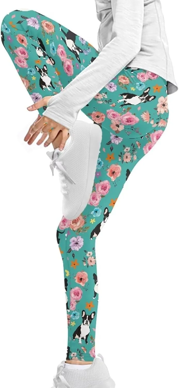 COEQINE Girls’ Leggings, Yoga Pants Activewear Legging High Waist Active Pants Size for 4-13 Years Kids Teens