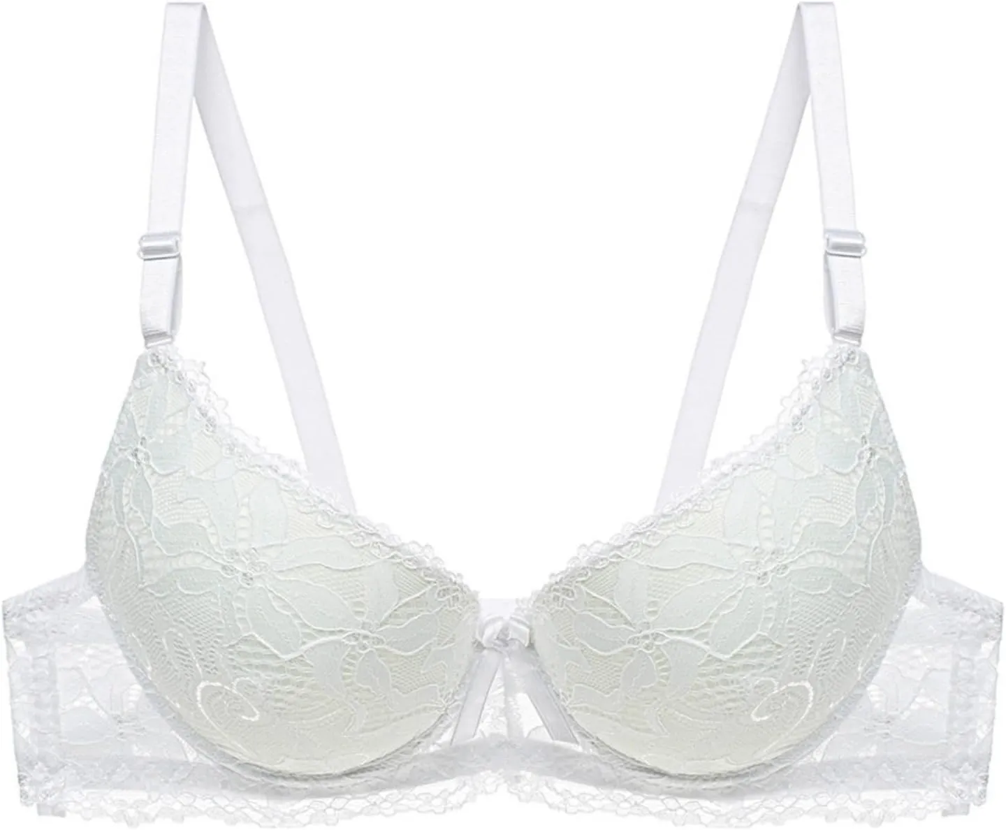 Compression Sports Bra for Women Lightweight Breathable Mesh Smooth Lace Embroidery Push Up Everyday Bras