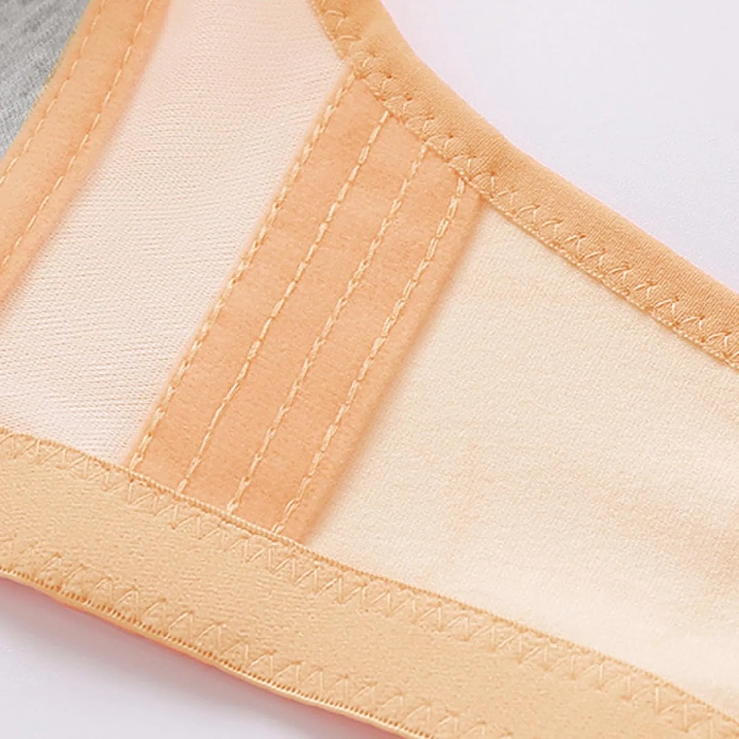 Cotton Bras for Women Wirefree Plus Size Thin Breasts Gathered Adjustable Comfortable Breathable Underwire Pushup Bra