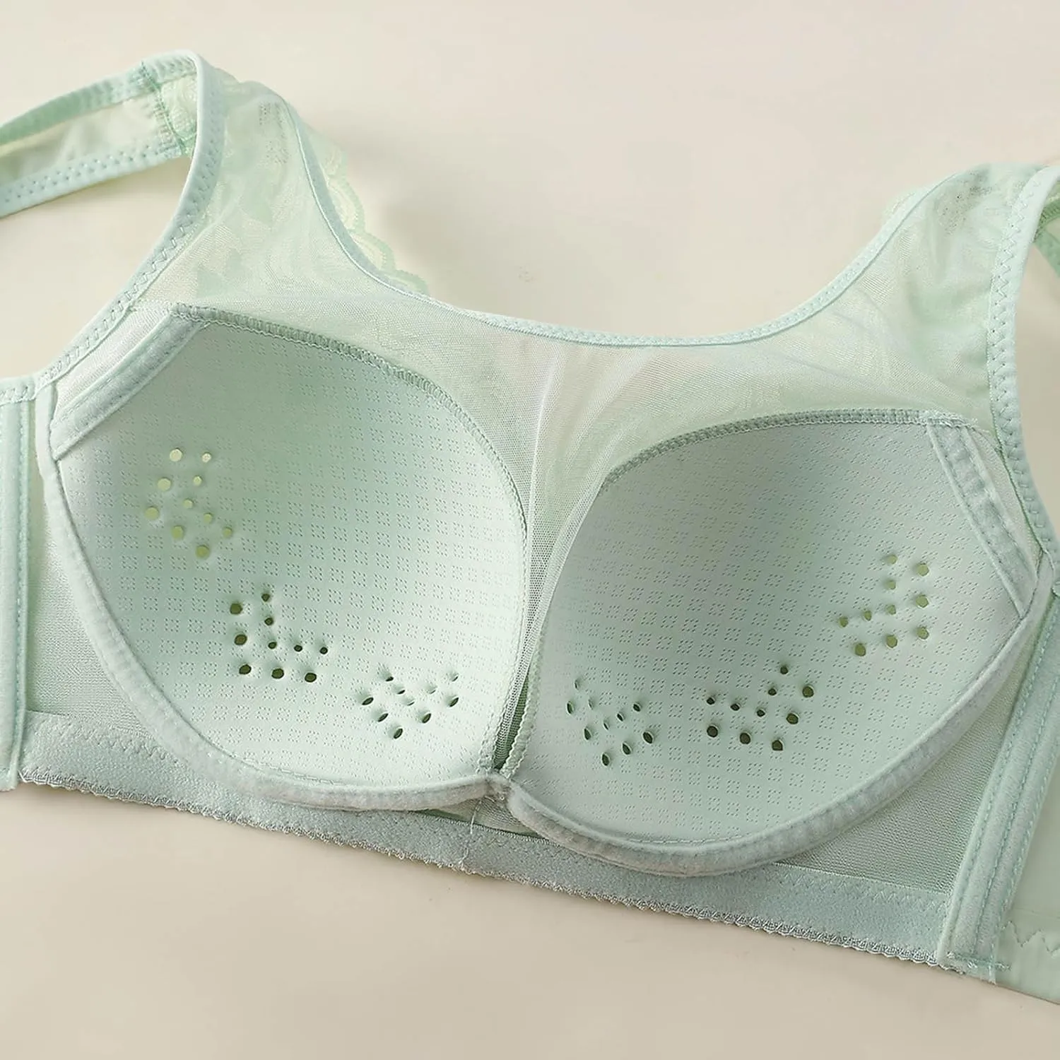 Cute Bras for Women Lace Hollow Out Ruffle Fashion Plus Size Bra Sexy Breathable Bralette Support Posture Bra