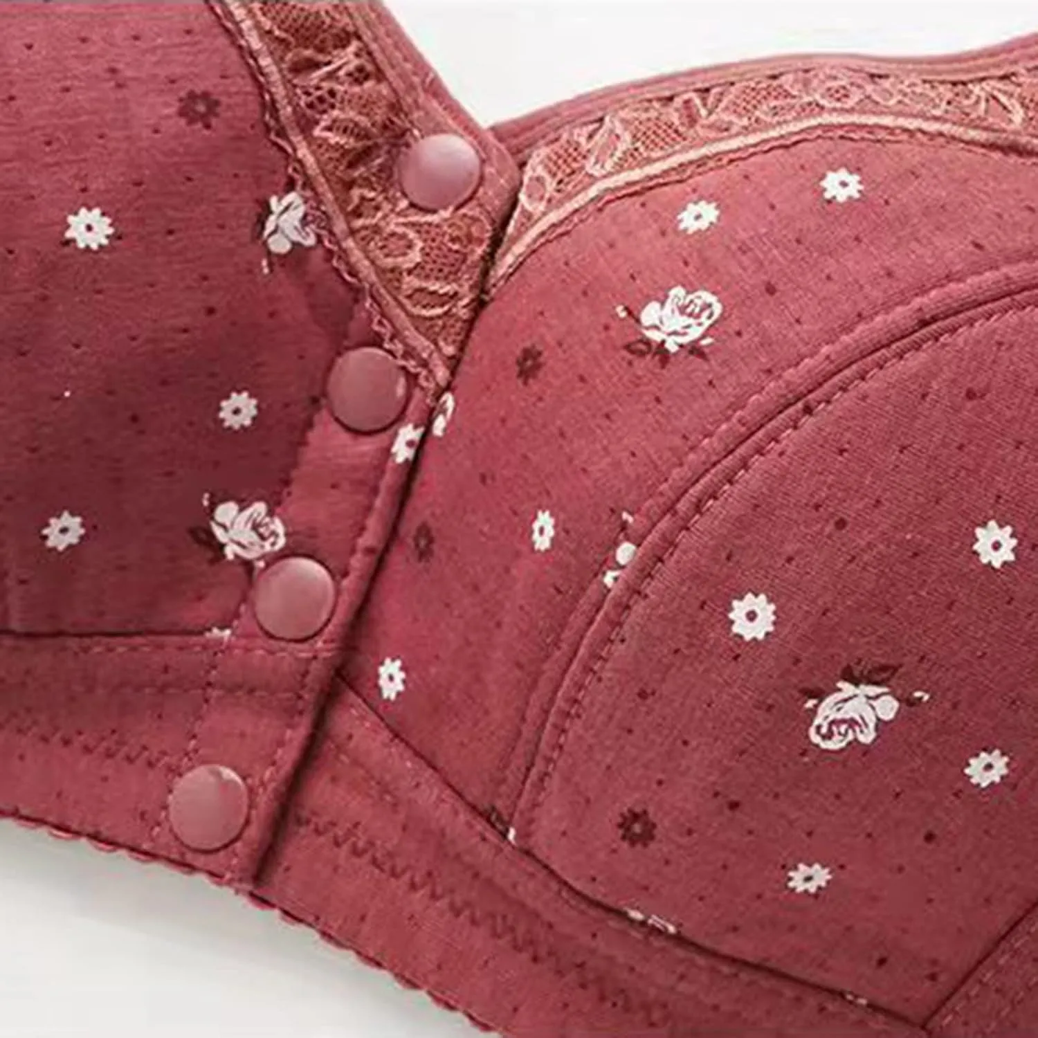 Daisy Bra for Seniors, Womens Bras Comfortable Front Closure 18 Hour Comfort-Strap Sleep Bralette No Underwire Bras