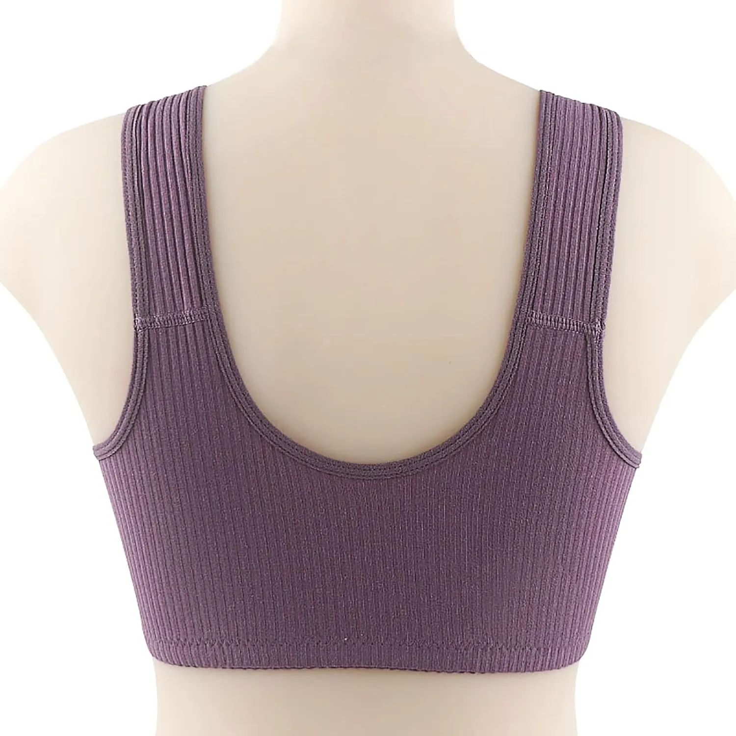Daisy Bras for Older Women Front Closure No Underwire Supportive Bras Plus Size Push Up Bras Breathable Cotton Bras