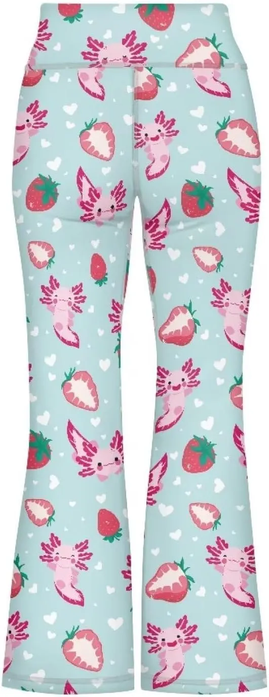 DISNIMO Girls Activewear Flare Leggings Wide Leg Yoga Pants Full Length Dance Tights School Uniform