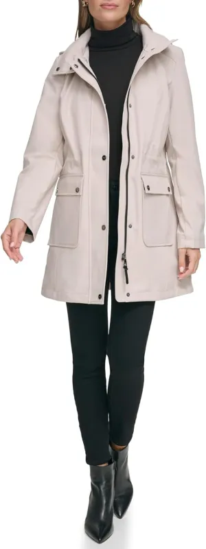 DKNY Women's Softshell Hooded Coat