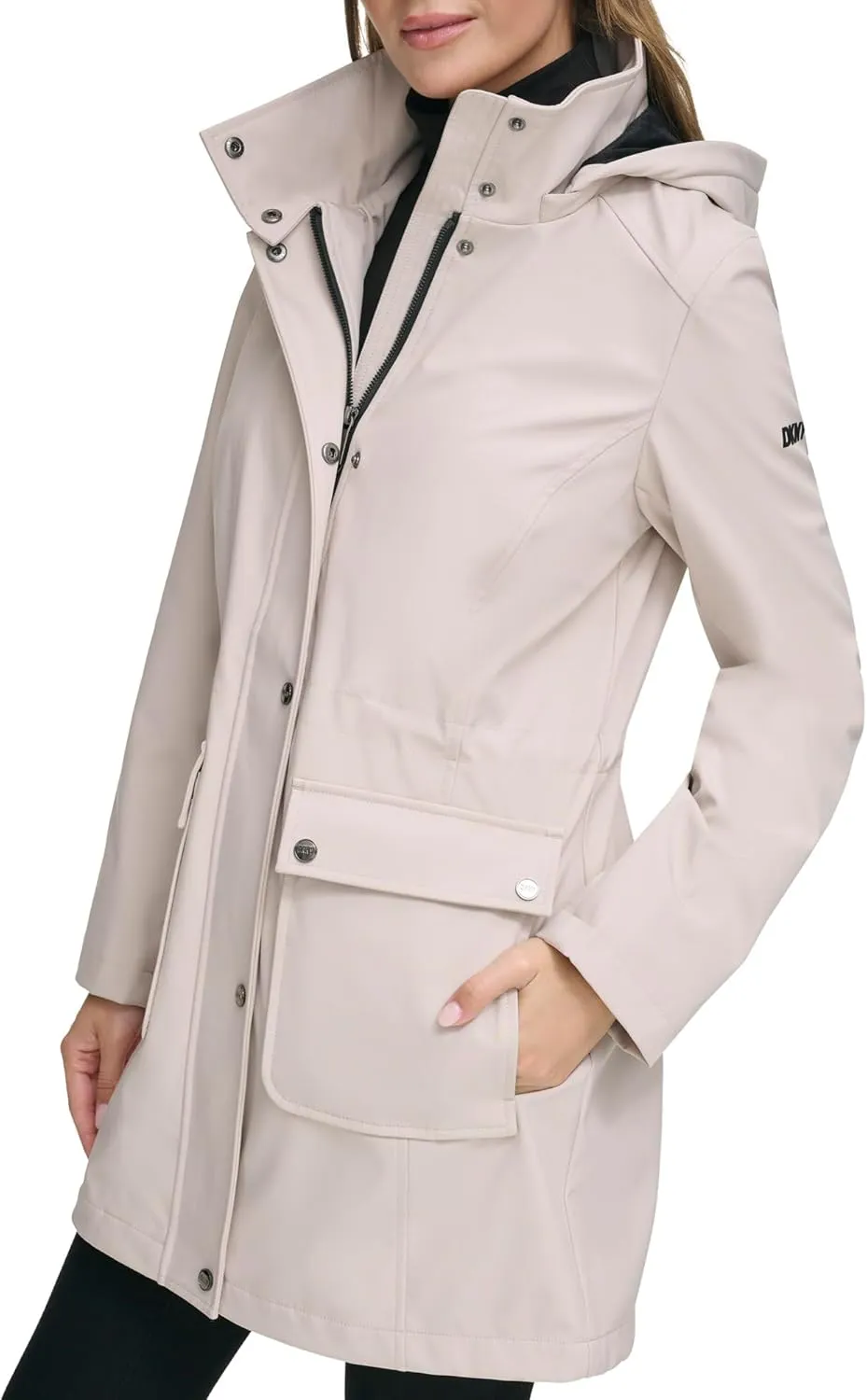 DKNY Women's Softshell Hooded Coat