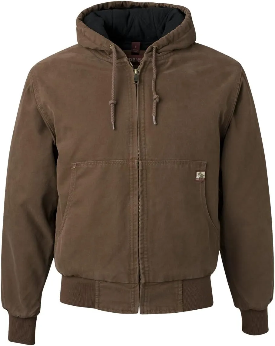 DRI Duck Men's 5020 / 5020T Cheyenne Hooded Boulder Cloth™ Zip Up Work Wear Jacket with Tricot Quilt Lining