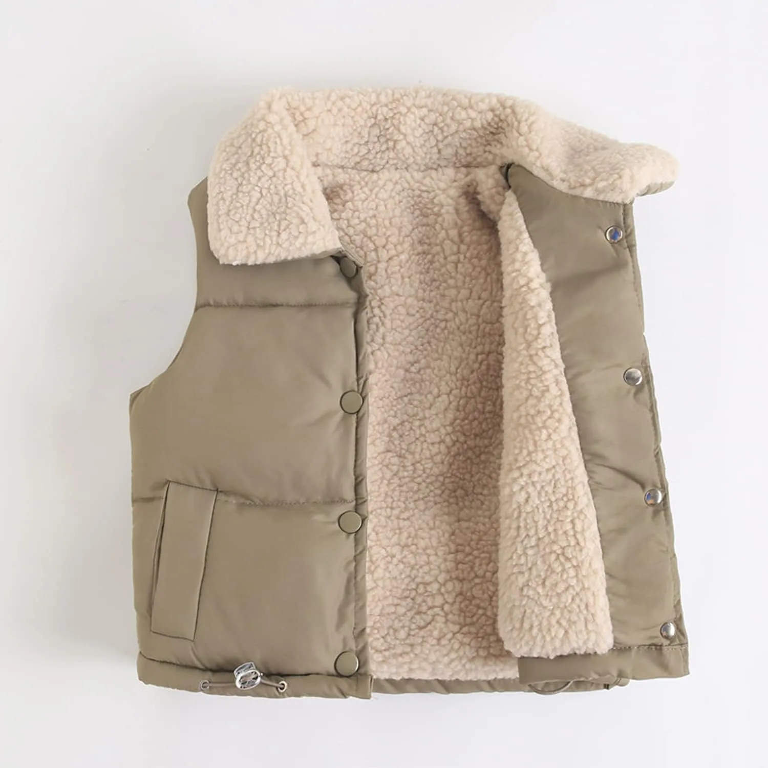 EISHOW Baby Boys Girls Fleece Vest Waistcoat Down Jacket Winter Fuzzy Thick Cotton-Padded Puffer Jacket Sleeveless Coat