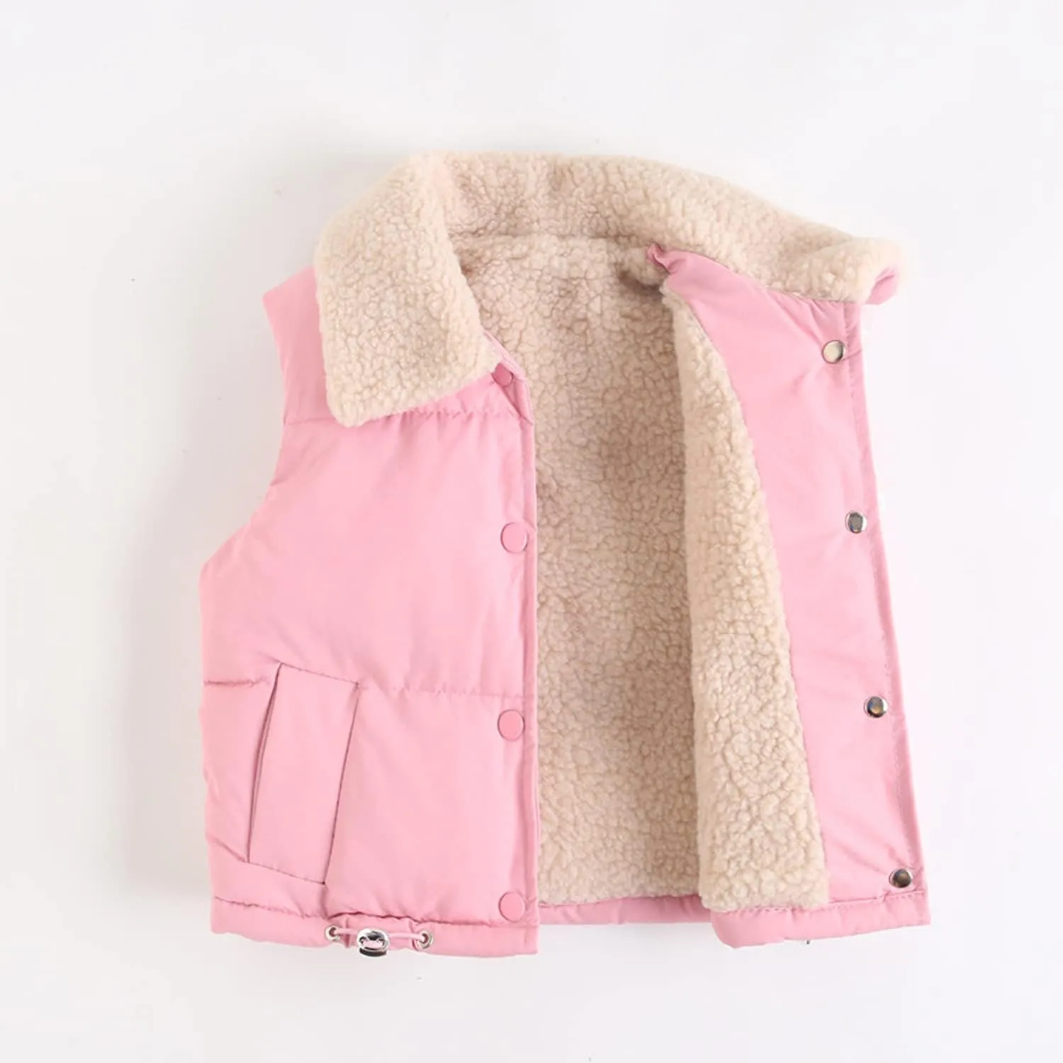 EISHOW Baby Boys Girls Fleece Vest Waistcoat Down Jacket Winter Fuzzy Thick Cotton-Padded Puffer Jacket Sleeveless Coat