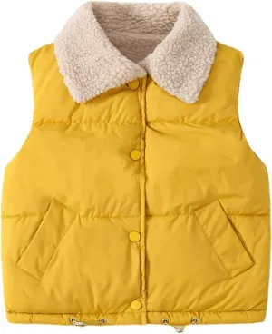 EISHOW Baby Boys Girls Fleece Vest Waistcoat Down Jacket Winter Fuzzy Thick Cotton-Padded Puffer Jacket Sleeveless Coat