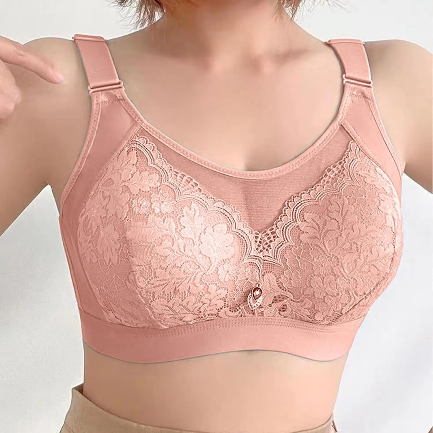 Everyday Bras Womens Sexy Push Up No Underwire Lace Bras Fat Coverage Ultra Comfortable Tshirt Bralettes With Support