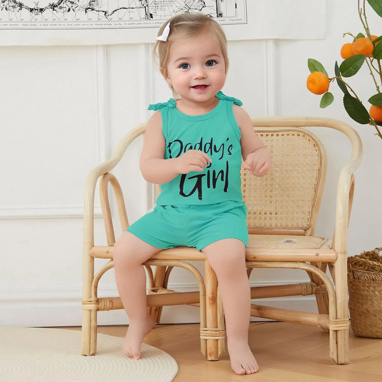 Fernvia Toddler Kids Baby Girl Summer Clothes 2T 3T 4T 5T 6T 7T Sleeveless Tank Tops Shorts Set 2Pcs Outfits