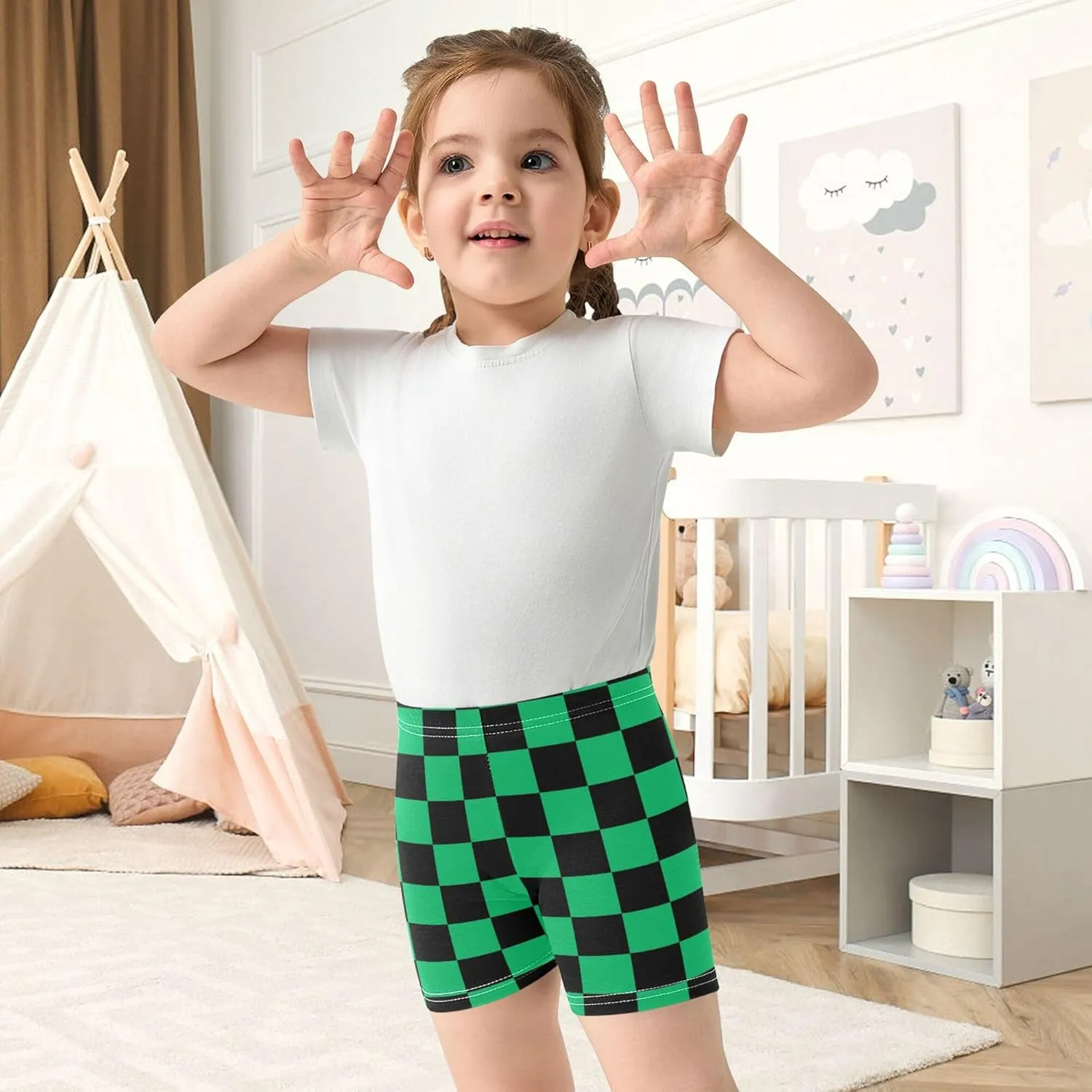 Fisyme Girls Shorts Kids Toddler Girl Bike Cartwheel Under Dress Shorts