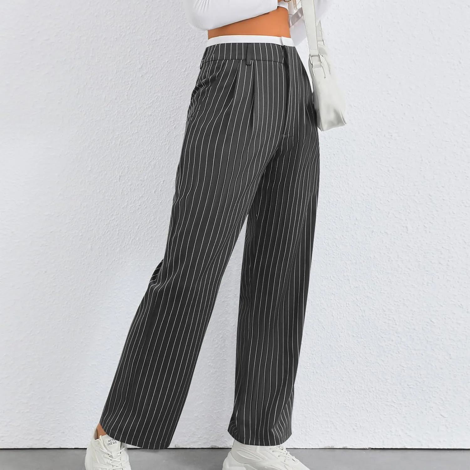 for Women Winter Fall Slim Tunic Work Elegant High Cut Basic Long Leg Pants Blazers Outfits Women 2025 Trendy