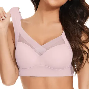 Full Coverage Bras for Women 2025 Plus Size High Support No Underwire Bra Wireless Bralette Sports Tank Tops Underwear