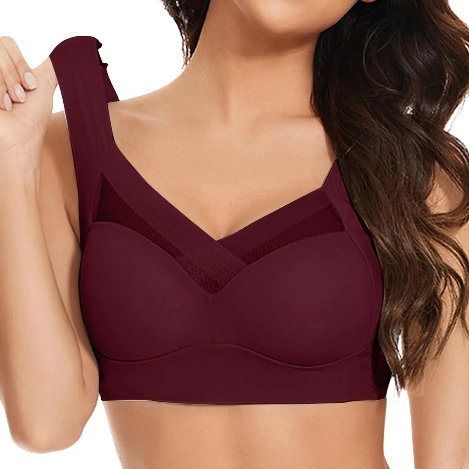 Full Coverage Bras for Women 2025 Plus Size High Support No Underwire Bra Wireless Bralette Sports Tank Tops Underwear