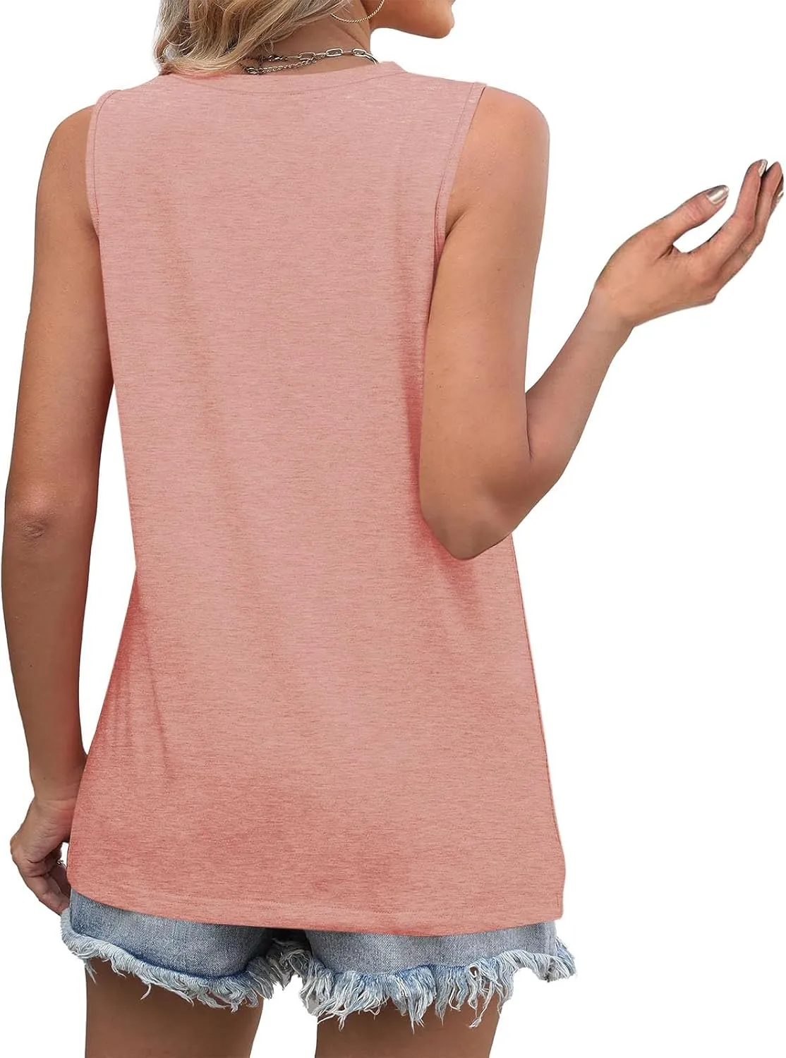 Funny Pleated Geometry Tank Tops Women Summer Sleeveless Crewneck Tunic T-Shirt Comfy Casual Loose Fit Beach Blouse