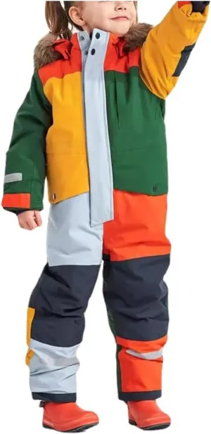 Girls Boys Snow Suits Kids One Piece Snowsuits Waterproof Windproof Jumpsuits Winter Outdoor Overalls Snowboarding Ski Suits