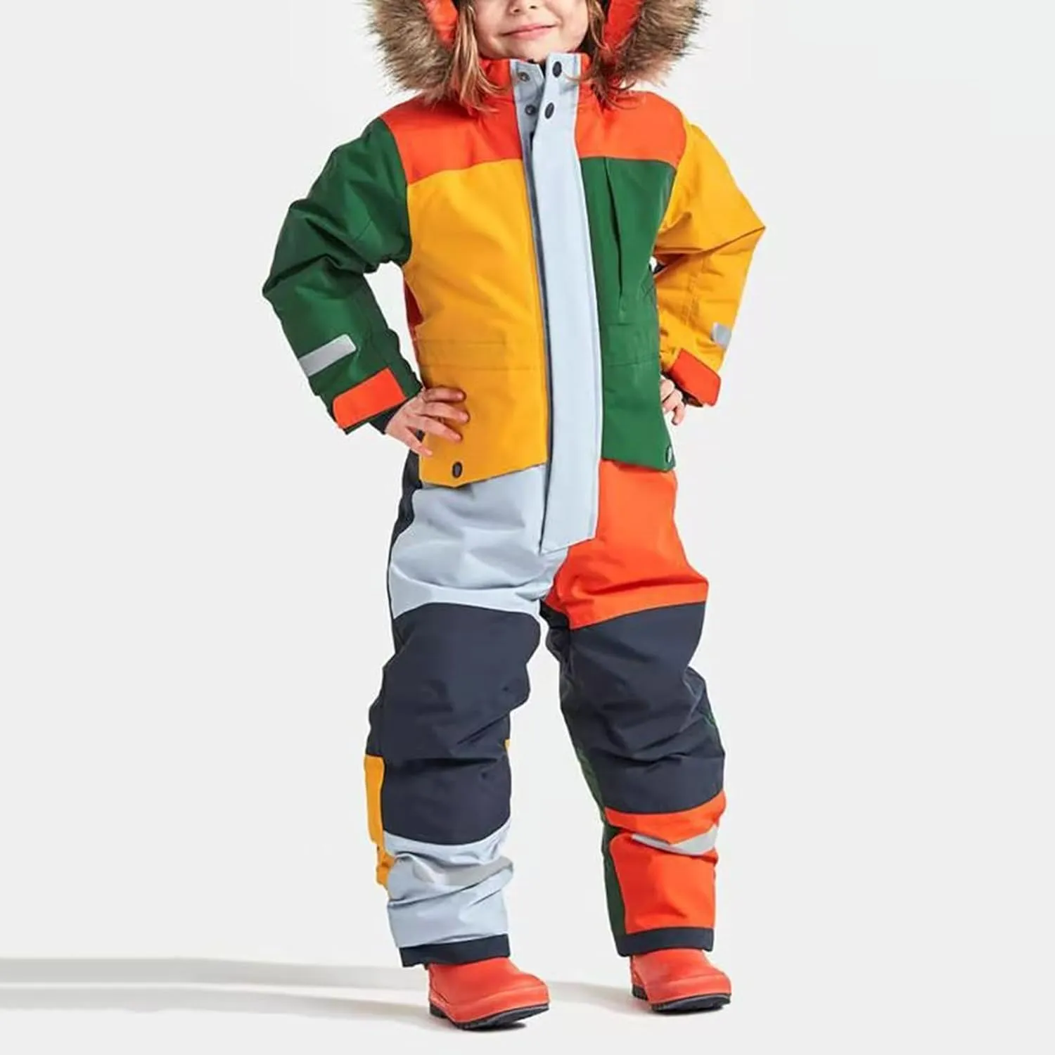 Girls Boys Snow Suits Kids One Piece Snowsuits Waterproof Windproof Jumpsuits Winter Outdoor Overalls Snowboarding Ski Suits
