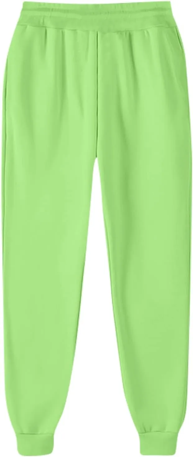 Gumipy Sweat Pants for Womens High Waisted Y2k Trendy Joggers Pants Fleece Lined Lounge Trousers with Pockets Activewear