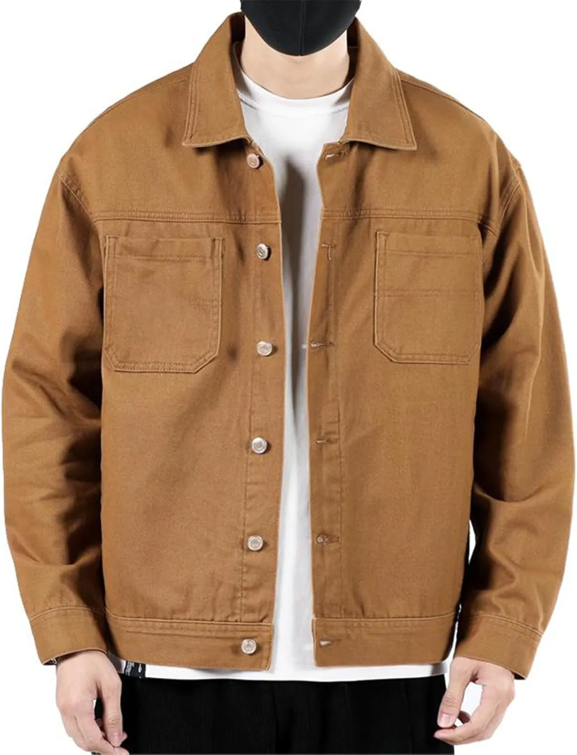 GUOYUXIAO Men's Reversible Bomber Jacket Casual Nylon Polyester Blend for Workout