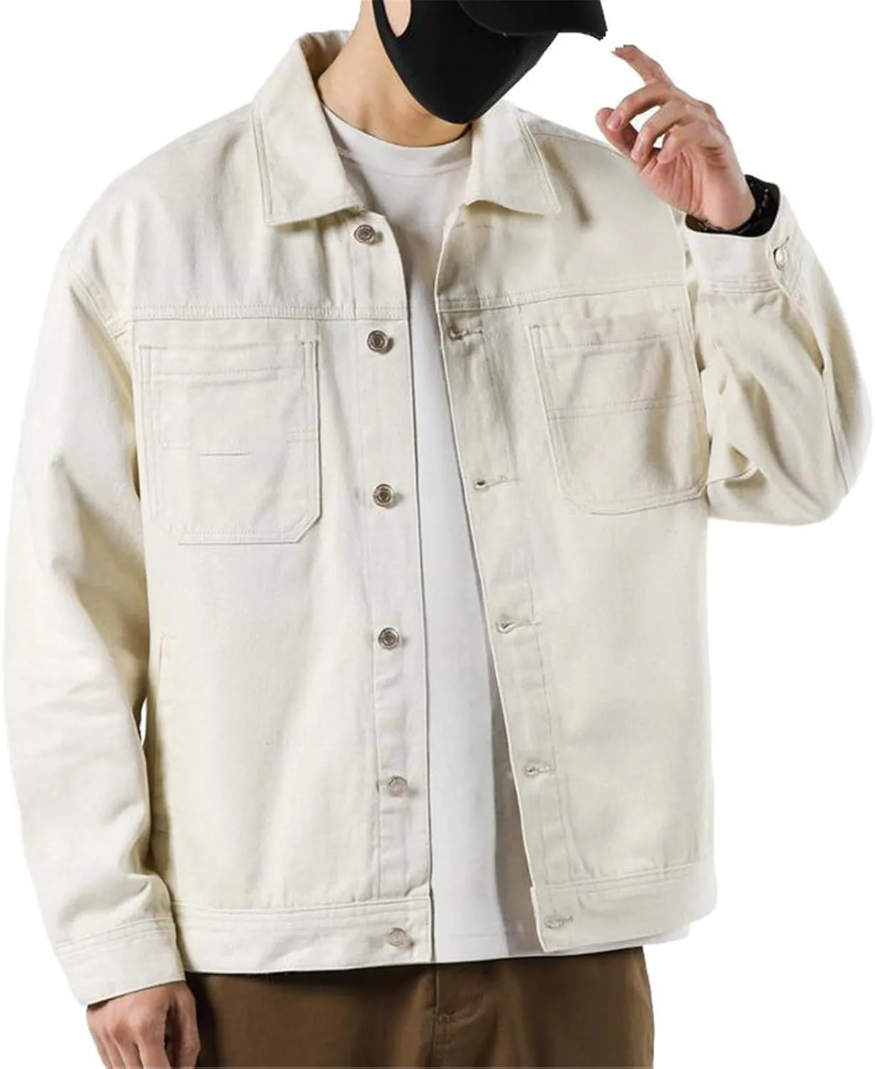 GUOYUXIAO Men's Reversible Bomber Jacket Casual Nylon Polyester Blend for Workout