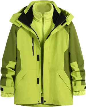 Hooded Rain Jacket Men Women Lightweight Waterproof Raincoats Plus Size Outdoor Hiking Warm Trench Coats with Pockets