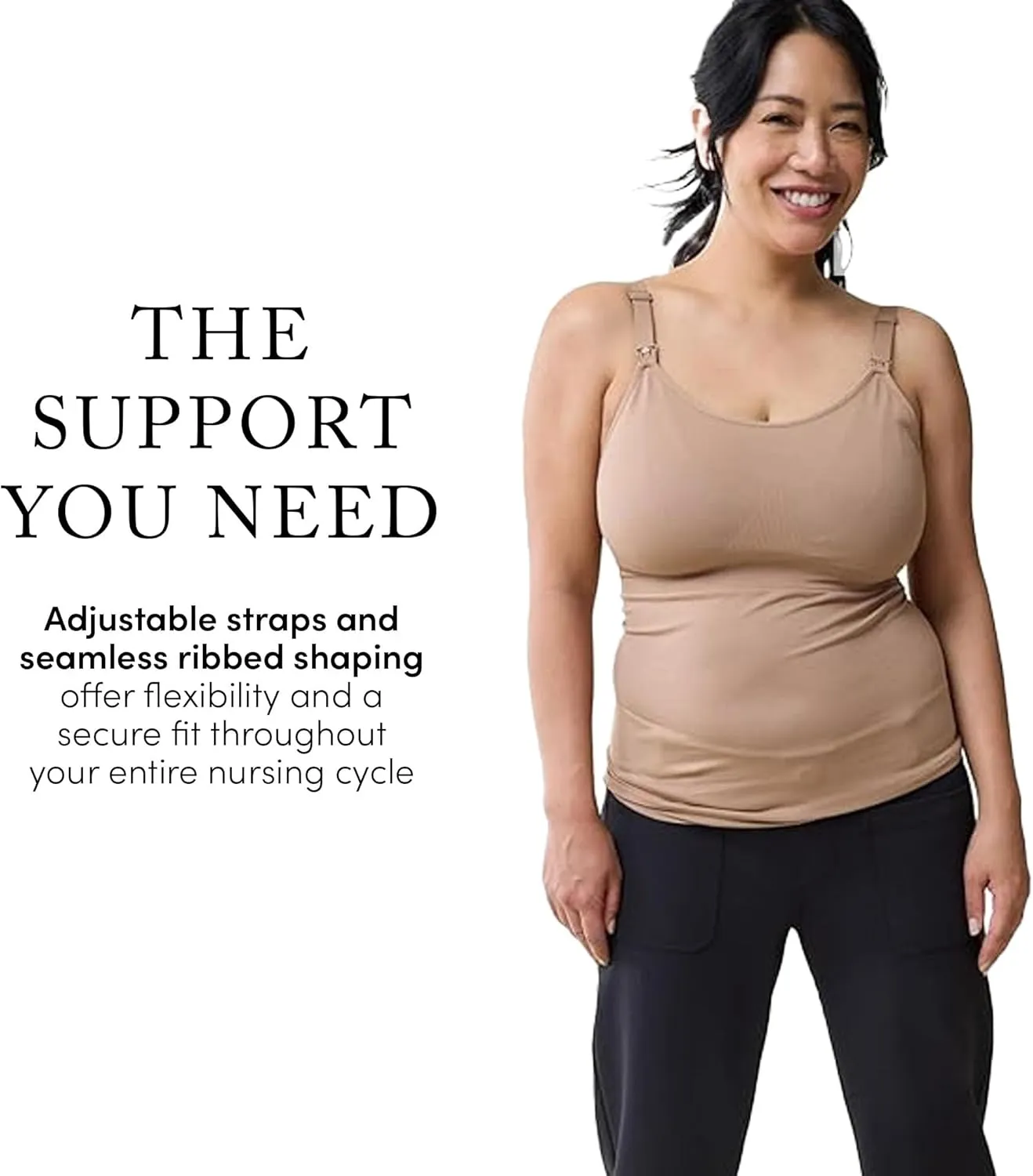 Ingrid & Isabel Basics – Postpartum Nursing & Pumping Cami – Maternity Tank Top for Breastfeeding