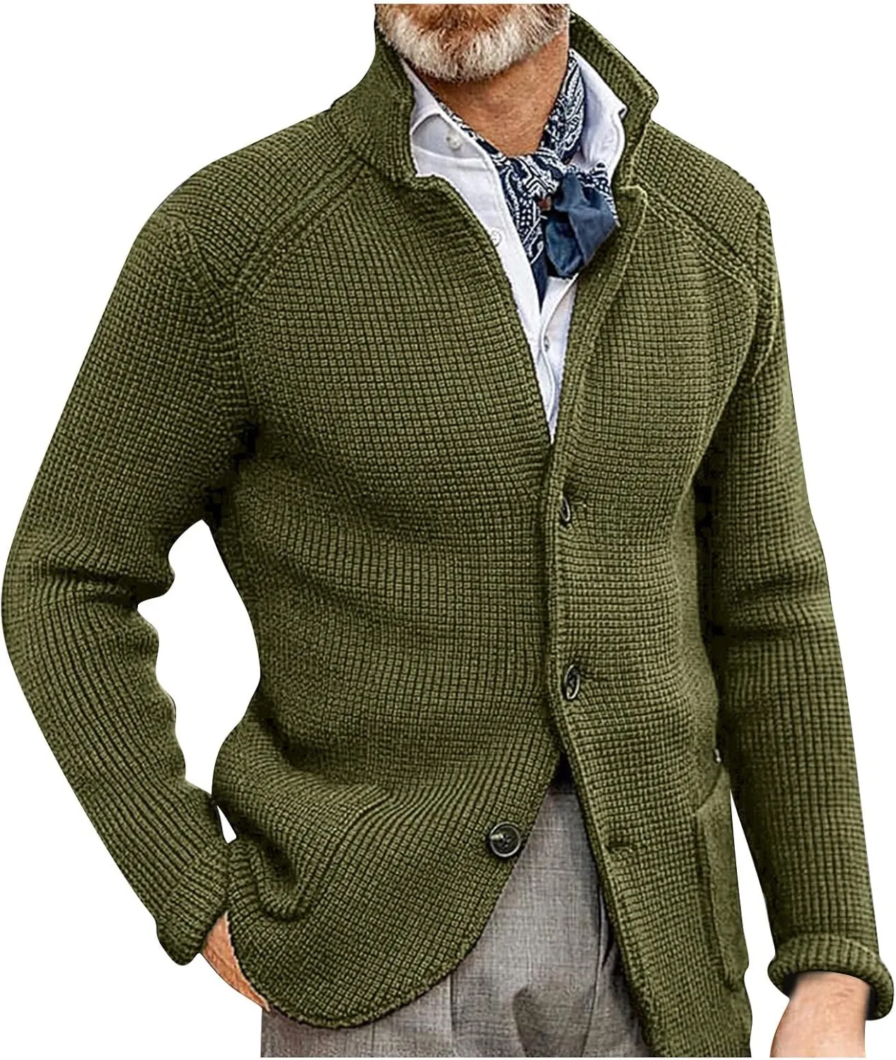 Jackets for Men Autumn and Winter Men's Fashion Cardigan Warm Lapel Hooded Jacket Sweaters Jackets