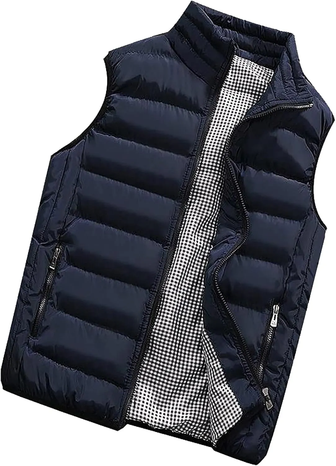 Jackets for Men Fall Winter Coats Padded Cotton Vest Warm Hooded Thick Tops Jacket Jackets