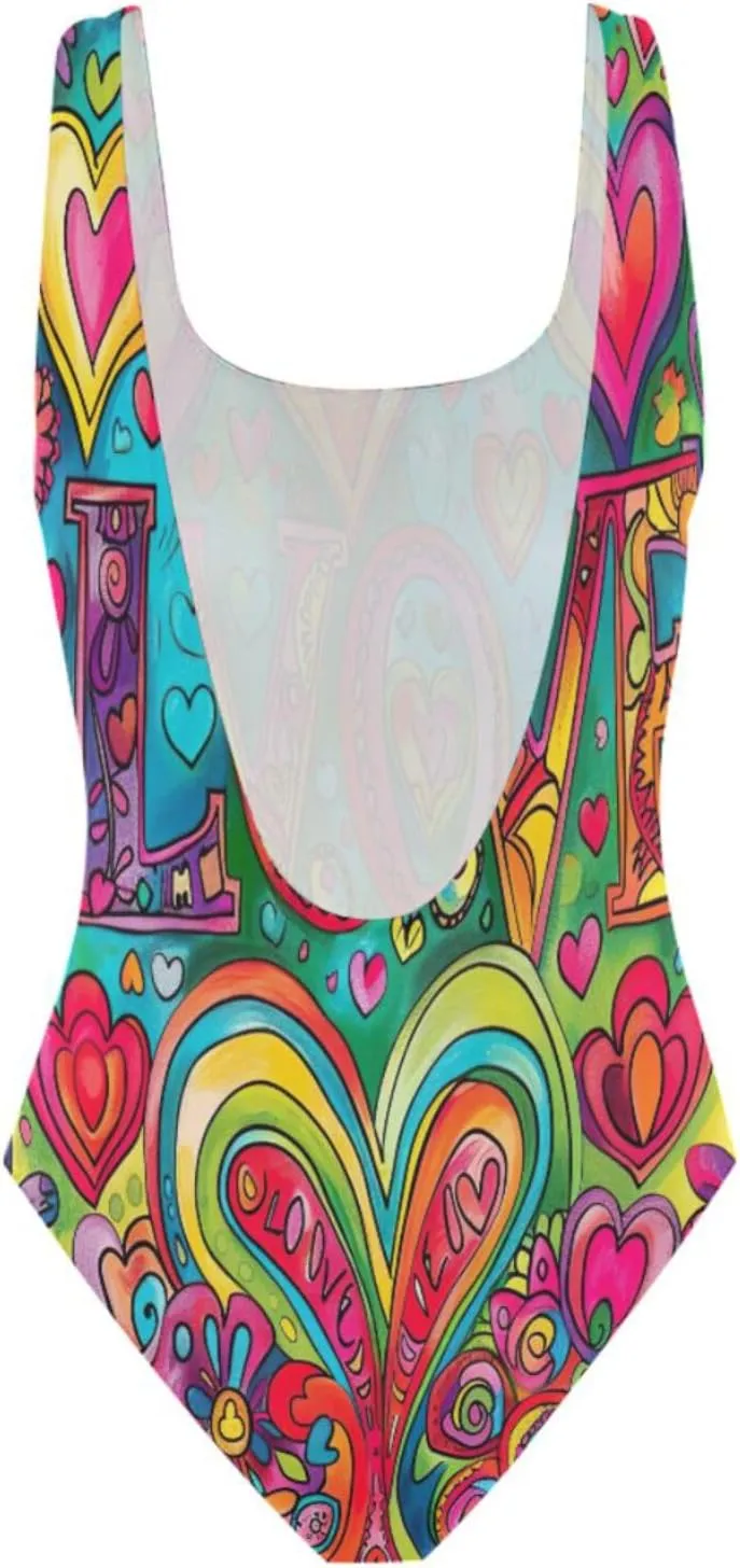 Joisal Wolf Dragon White One Piece Bathing Suits Low Back Bathing Suits Women One Piece