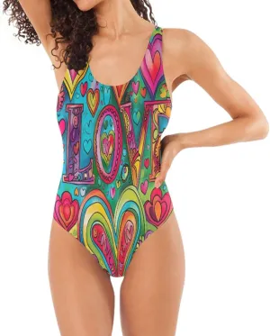 Joisal Wolf Dragon White One Piece Bathing Suits Low Back Bathing Suits Women One Piece