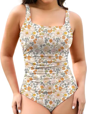 JOYSHAPER One Piece Swimsuits for Women Ruched Tummy Control Bathing Suits Coverage Monokinis Cover Ups Swimwear Suits